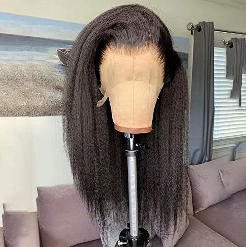 HD LACE FRONTE iaki pêlo iaki 360 peruca frontal de renda pré -arrancada com cabelos de bebê brasileiro yaki reta reta frontal perucas humanas para mulheres negras