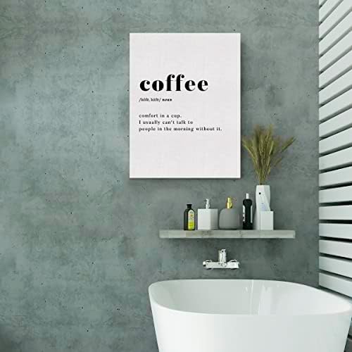 Evxid Coffee Definição Canvas Poster Pintura Arte da parede, Definição de café Impressão Picture Art Obra de arte emoldurada