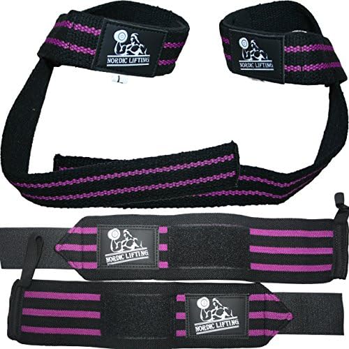 Pacote de pulseiras e tiras de elevação - pacote roxo com bola de slam 25lb