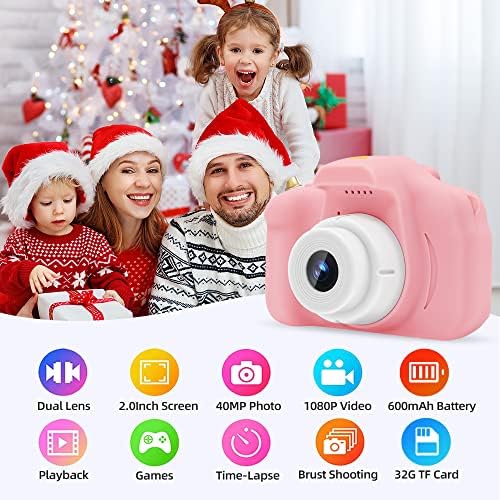 Yue3000 Upgrade Kids Camera, presentes para meninos e meninas de 3 a 9 anos, câmeras de vídeo digital de 1080p HD para criança, câmera