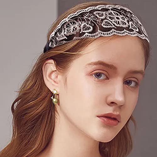 Zifengcer 8pcs Bandas de cabeça de renda para mulheres girlas elegantes bandanas para meninas faixas de cabeça esticadas para
