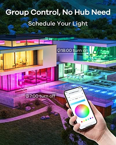 Lâmpadas inteligentes Linkind, lâmpada inteligente que funciona com Alexa e Google Home, lâmpadas LED Mudança de cor, A19 E26
