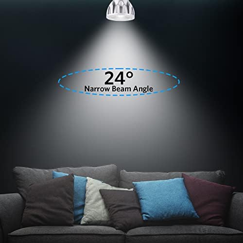 Bulbos de LED da Familite PAR20, luz pontual de 12W, equivalente a halogênio de 100w, ângulo de feixe estreito de 24 °, 6000k White