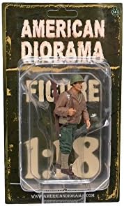 American Diorama - 77410 - Felize - Segunda Guerra Mundial Soldado 1 Riffle - Escala 1/18 - Brown/Beige