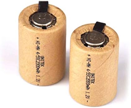 FCQLR Compatível para 3pcs 4/5SC 1.2V Bateria recarregável 2000mAh 4/5 SC Sub C Ni-MH Célula NIMH com abas de soldagem para chave de fenda elétrica