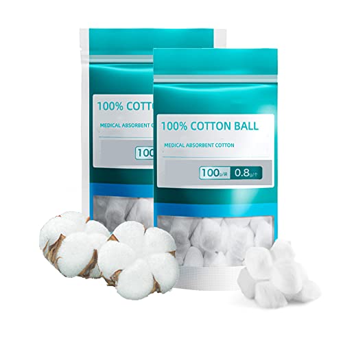 200g Bolas de algodão Jumbo tamanho 0,8g/pcs Medical Deglearing Balls de algodão macio e absorvente de algodão natural bolas de