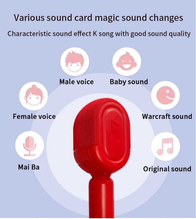 Palestrante de microfone Bluetooth sem fio Karaokê para crianças Handheld KTV Player Gifts Portable Voice Changer Toy