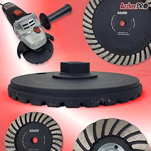 Archer Pro 4 pol. Turbo Diamond Retinging, roda de xícara para moagem de pedra. Para uso em um moedor de ângulo. Grit