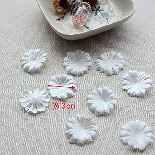 Sellace 20 peças/lote largura de 3 cm Bordado de flor branco babado de renda de renda Floral costurar em remendos para vestido