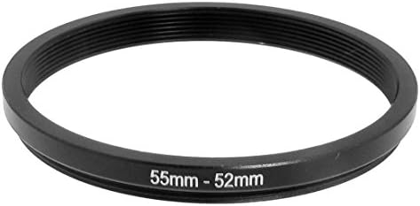 Ninolito de aduno anel de 55 mm a 52 mm de liga de alumínio anel para lente da câmera