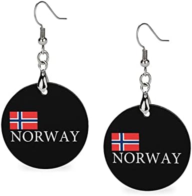 Brincos de madeira nacionais de orgulho norueguês