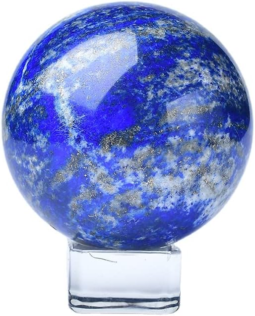 Pirita de bola lazuli azul Lazuli dentro da sabedoria Pedras de cristal cura cura de pedras preciosas com meditação de stand