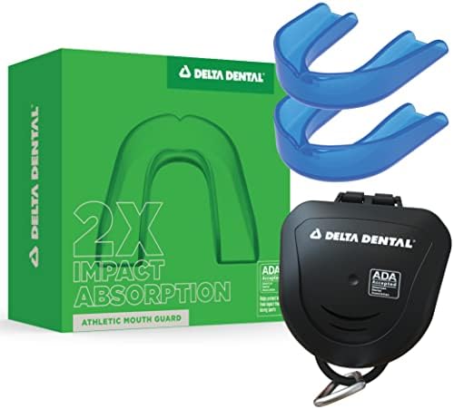 Delta Dental Athletic Sports Bocal Guard - Ada aceito - 2x A absorção de impacto dos protetores bucais tradicionais para esportes de contato - trabalha com o pacote 2