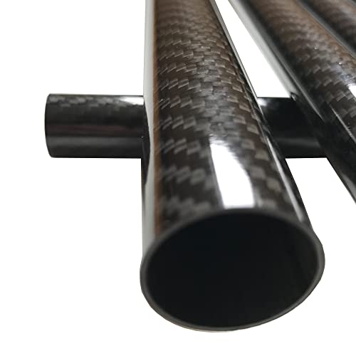 Karbxon - tubo de fibra de carbono - preto - 10mm x 8 mm x 500 mm - hastes de fibra de carbono ocas - tubos de carbono brilhante - tubos de fibra de carbono puro - eixo leve de fibra de carbono de alta resistência