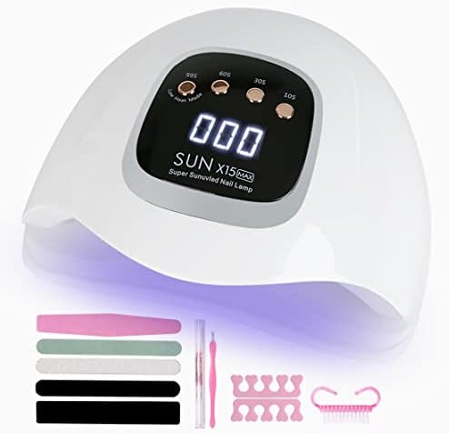 Kit de lâmpada de unhas led miuva UV, luminária profissional de 168w UV Luz de alta potência e cura rápida, secador de manicure