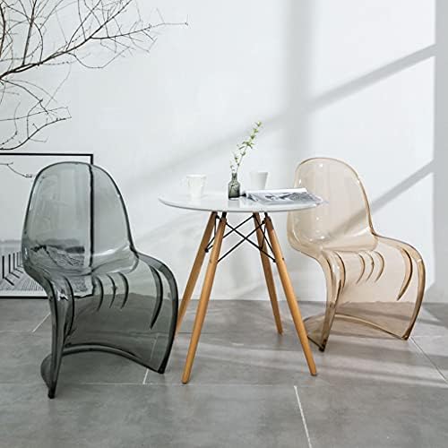 Cadeira de escritório em casa de Komshu Cadeira de escritório de plástico acrílico Cadeira de jantar plástico cadeira de cadeira de backrest backrest lazer mesa de negociação e cadeira de negociação