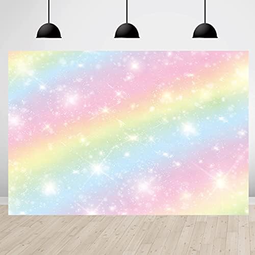 Glitter arco -íris aquarela de cenário de aquarela