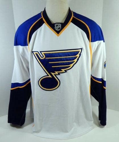 2008-09 St. Louis Blues Mike Weaver #43 Game usou White Jersey DP12319 - Jogo usou camisas da NHL