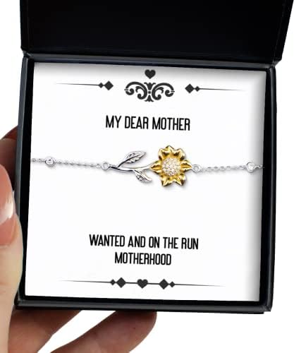 Piada mãe presentes, procurados e na maternidade de corrida, boa pulseira de girassol de Natal da mãe
