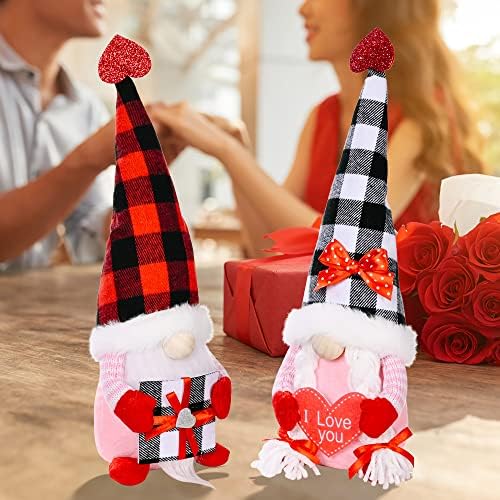 2 PCs Valentines Gnome Plush, Sr. e Sra.