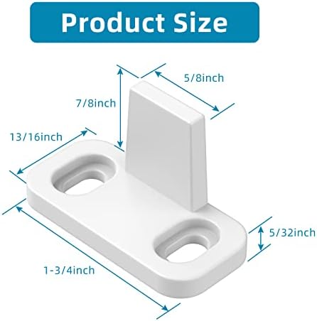 8 peças guias de piso de piso da porta de barn de 8 peças guias de armário Hardware Plástico Guia de trilha inferior