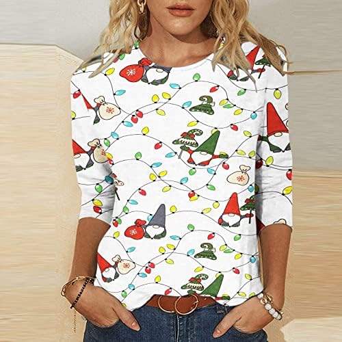 Jjhaevdy Merry Chirstmas Shirts for Womens Pullover Lightweight Casual Fall Sweetshirt Top Top