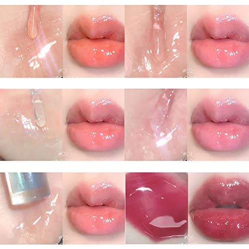 Yibaby Lip Gloss, 6 Pack Lip Gloss Mirror Série Hidratante Lip Gloss High Shine Lip Gloss para lábios full shiny