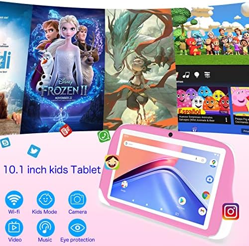 Comprimido de crianças de 8 polegadas, Android 11 comprimido de criança, 32 GB de ROM+2 GB, processador quad-core, tela sensível ao toque de 1280x800 IPS HD.