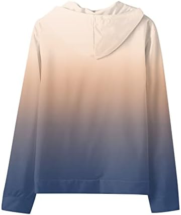 College Hoodie Moda de Moda Menina Casual Gradiente Tie-Dye Print com Jaqueta de Selta Capuz Grande Hoodie de grandes