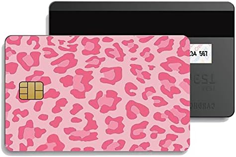 4pcs/adesivo de cartão set com padrão de mancha rosa ， adesivo de vinil trippy para crédito, débito, cartão de transporte,