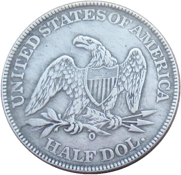 Bandeira de meio dólar dos EUA 1852 Moeda de réplica de prata de prata
