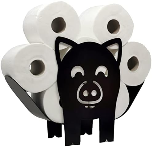 Suporte de papel higiênico de gato preto, suporte de papel higiênico de animal engraçado Gardlister para banheiros cozinha,