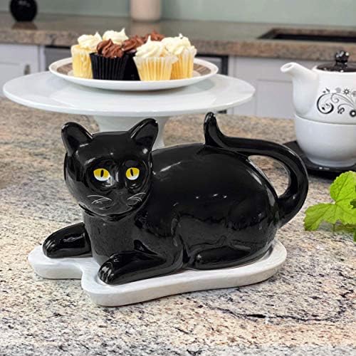 Presentes de gato preto para mulheres - Decoração de gato preto elegante ou presentes temáticos de gato preto para mulheres como nossos pratos de manteiga de gato preto, são lindos presentes de Natal e chegam lindamente em caixa de presente