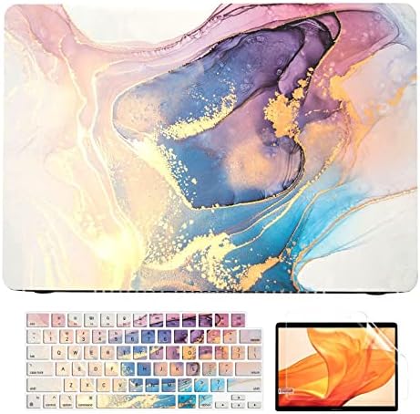 AOGGY compatível com MacBook Pro de 14 polegadas Caso 2022 2021 Modelo de liberação A2442, caixa de casca dura de plástico+tampa do teclado+tampa da tela+almofada de mouse ， para MacBook Pro 14,2 polegadas com m1 pro/m1 max & touch id ， cor