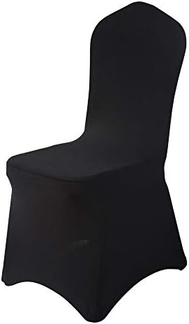 Gelozed 20 PCs Black Spandex Dining Room Chairs Chaves para sala de estar - Protetor universal de cadeira de cadeira para casamento, banquete e festa