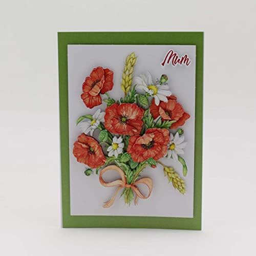 Katy Sue 'Pretty Flowers' Papel Tole 3D Die Cut Decoupage Selection Pack - contendo 24 folhas de corte no tamanho da carta - para fabricação