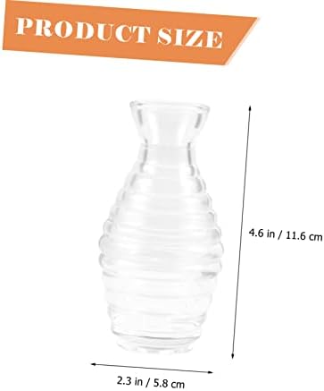 Cabilock 6pcs Honeycomb garrafas de fragrâncias do carro Difusor Vasos de vidro transparente Vasos de vidro de vidro Fazenda