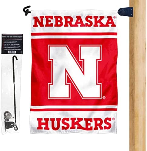 Bandeira do jardim de Nebraska Cornhuskers e caixa de correio Post Mount Holder