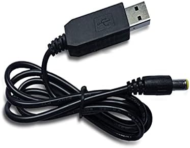 Faoyliye （2-PACK） USB 5V a DC 12V Cabo, com conector CC 5,5 x 2,1 mm de tensão USB Cabo de conversor para câmera, lâmpada de mesa, alto-falantes, fone de ouvido de dente azul e outros dispositivos de 5V 1M/3.28ft