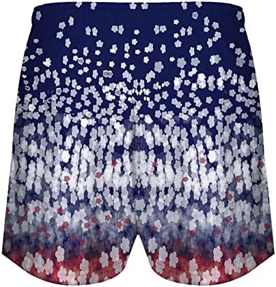 4 de julho shorts para mulheres de verão Casual USA Bandle Bicker shorts solto Fit Cintura alta lounge confortável que corre