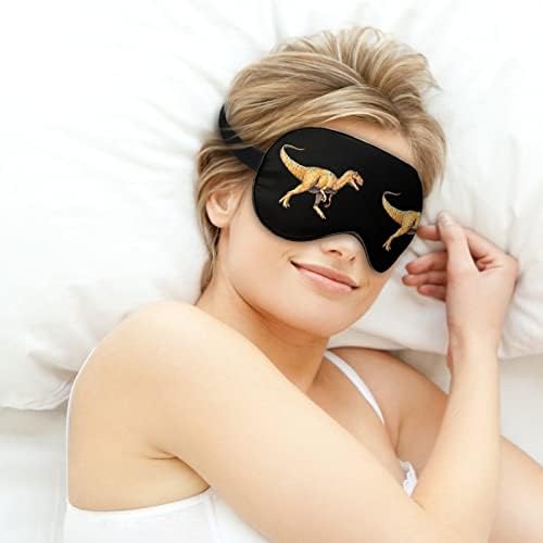Allosaurus Dinosaur Sleep Mask Durável tampas de máscara de olho macias com cinta ajustável para homens mulheres
