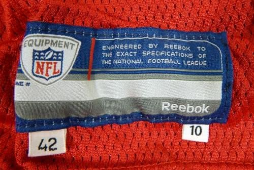 2010 SAN FRANCISCO 49ers 14 Jogo emitido Red Jersey 42 DP30893 - Jerseys de Jerseys usados ​​na NFL não assinada