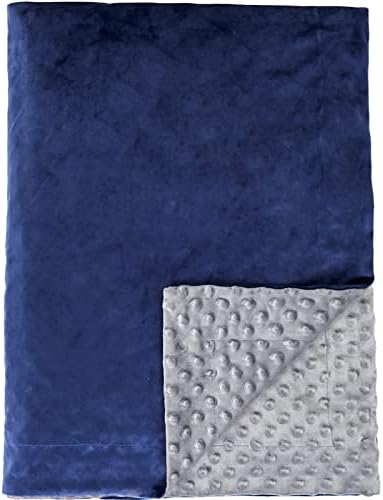 Cobertor de bebê phf Minky para meninos meninas neutras, 30x40 polegadas de camada de dupla camada com apoio pontilhado,