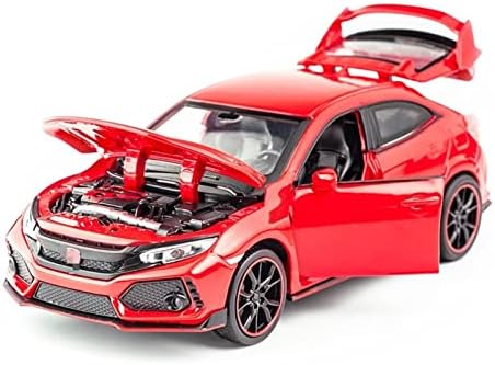 Modelo de carro em escala para Honda Civic Type-R Diecast Alloy Modelos de carros veículos Corpo de carro de metal