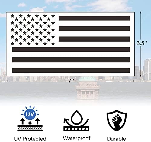 Ímãs de veículos de bandeira Wzthga USA 2pc, decalque de carro, ímã de bandeira americana reflexiva para SUV de caminhão