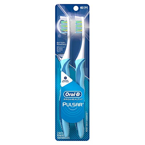 Escova de dentes de cerdas vibratórias de pulsar oral -b, 4 contagem - médio