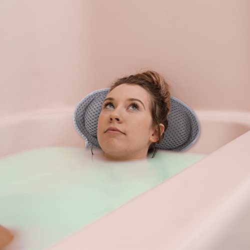 Almofadas de banho de banho de banho de costas para as costas Pillow Bath Bathtub Spa Almofado: Copo de sucção de malha de