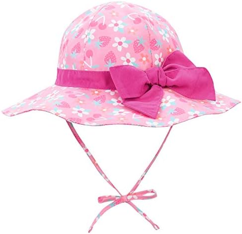 Durio Baby Sun Hat Hat Bowknot Baby Girl Sun Chapéu bebê Menina UPF 50+ Capéu de criança lareta Brim Summer Summer Baby Hat Baby