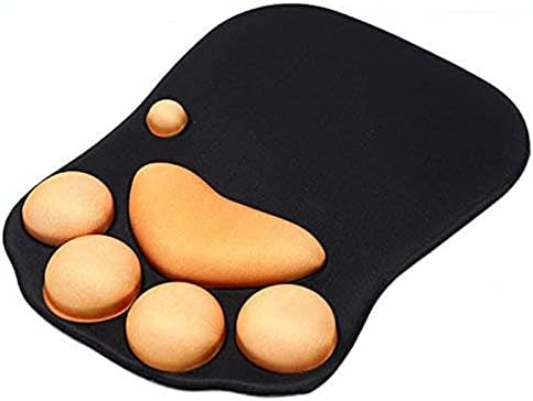 Almofada de mouse com suporte de pulso gato pata de silicone macio repousa a memória de espuma de comida de conforto mousepad por xiaolanwelc