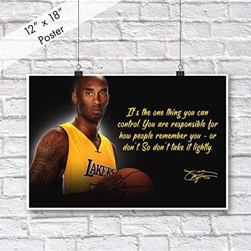 Kobe Bryant Poster Citação Posters do Mês da História Negra Los Angeles Lakers Cita